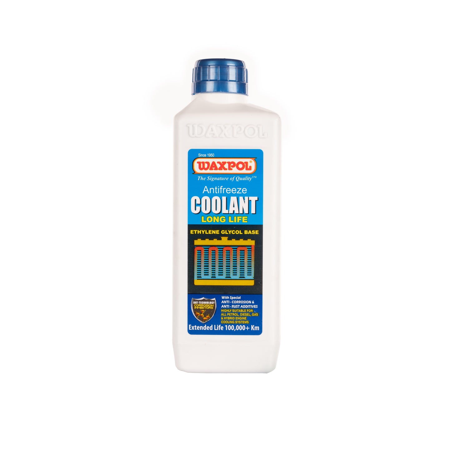Waxpol Antifreeze Coolant Green Concentrate 1:4-1L Case of 15 for All Petrol, Diesel, and CNG Vehicles Car & Truck